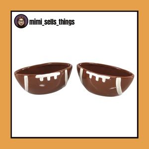 RAE DUNN FOOTBALL Offense Defense Serving Bowl Set